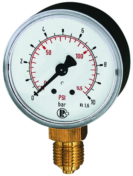 Manometer Kunststoffgehäuse, Anschluss: 1/8"unten, 0/6 bar