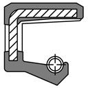 Wellendichtungsring VITON DIN3760 ohne Staublippe mit Nirofeder